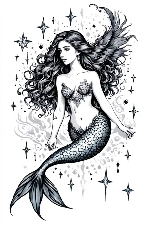 Starsign Mermaid Surrounded