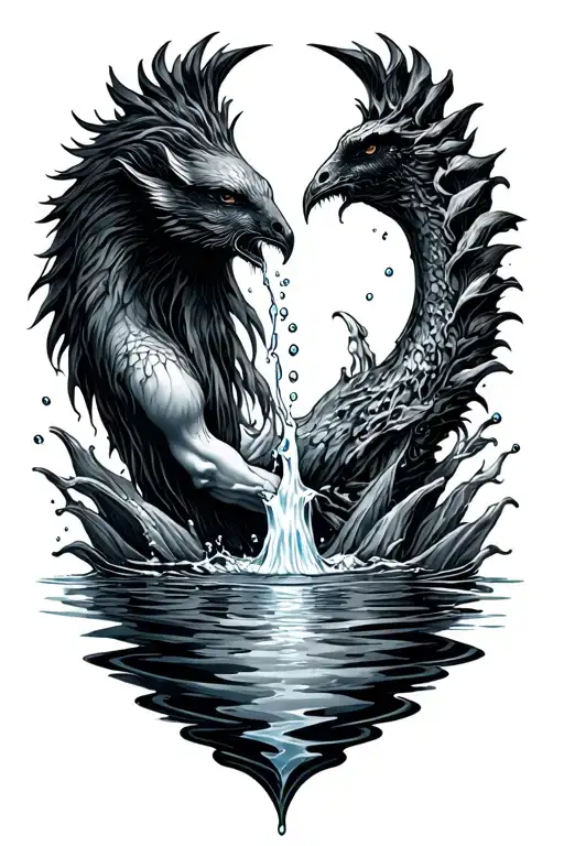 Aqurarius Pouring Water