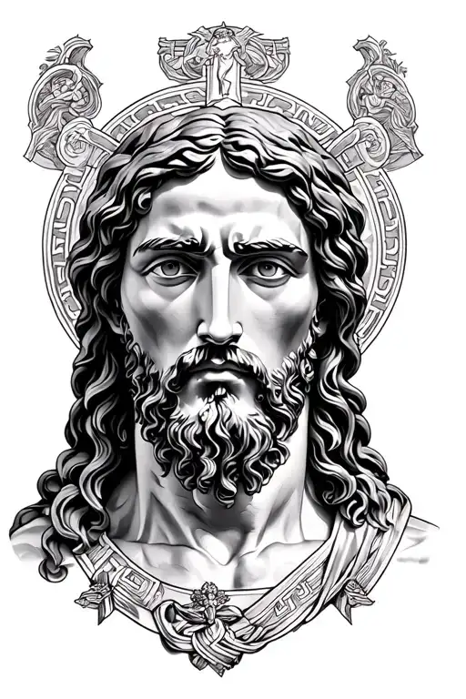 Realism Greek God With Jesus Christ