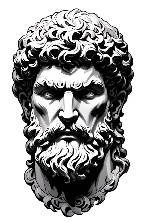 Statue Head Of Prometheus