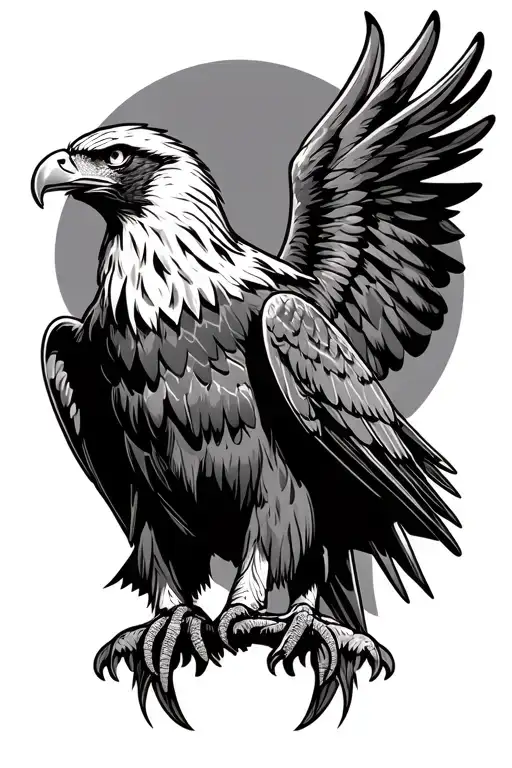 Eagle Statur Perched