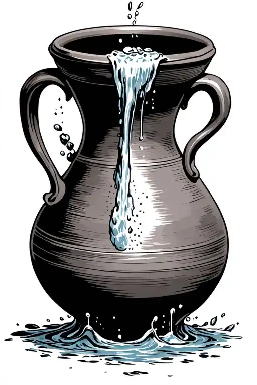 Greek Pot Pouring Water