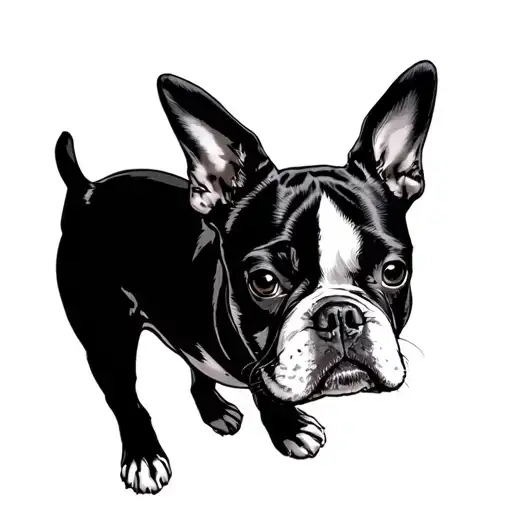 Boston Terrier Going To Heaven