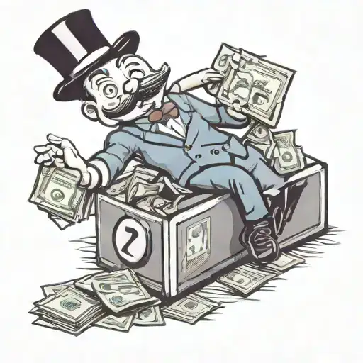 Monopoly Man Money Bag