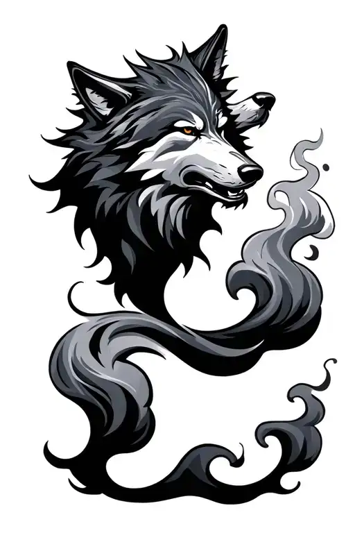 Lone Wolf Smoke Forming The Shape