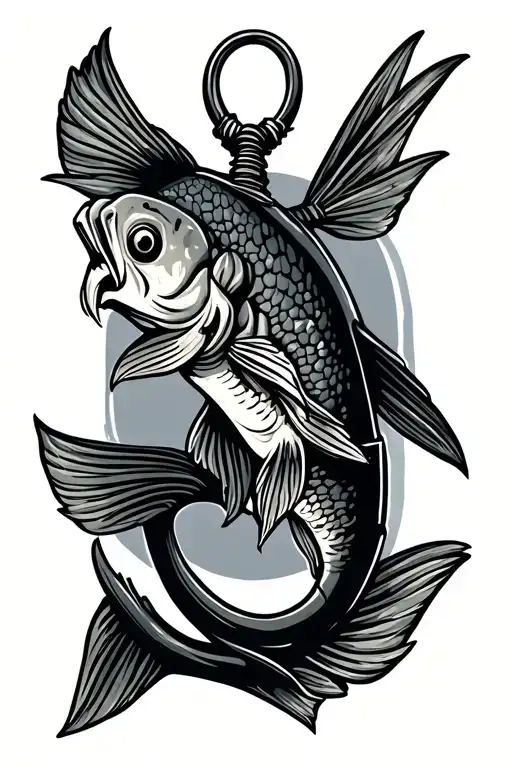 Fish Hook Or Pole With A Croppy