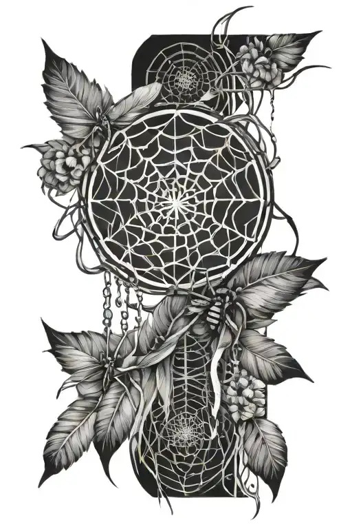 Dream Catcher Spider Web With Spider
