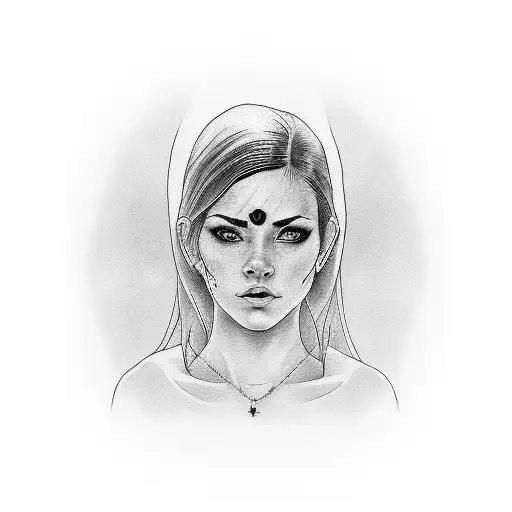 A Beautiful Portrait Tattoo Of Your Wife With A Hidden Powerlifting Reference Subtly Integrated