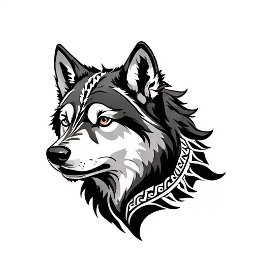 Wolf And Dra Polynesian Samoan