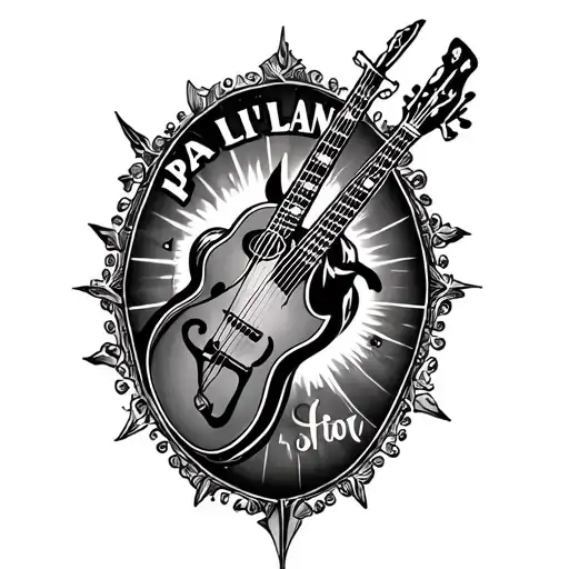 Catholic Tatto With The Word Pa'lante And Love For Music