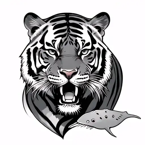 Bengal Tiger And Sting Ray
