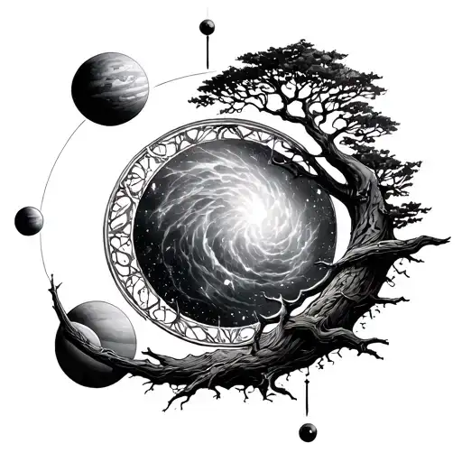 Loki And Tree Of Life As A Solar System