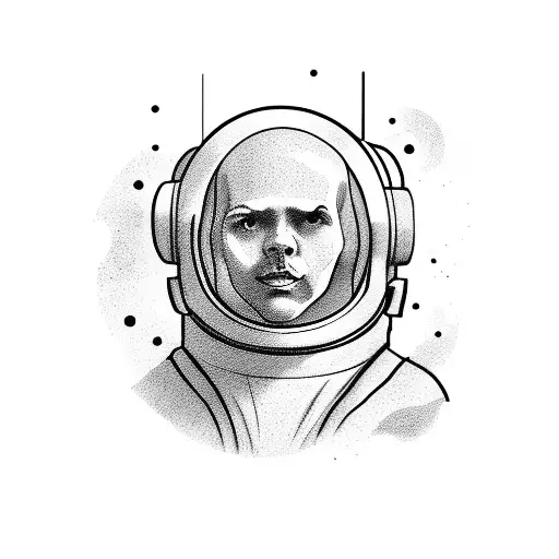 Astronaut Floating Through Space