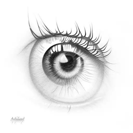 A Female Eye And In The Iris Is A Moth In Fire