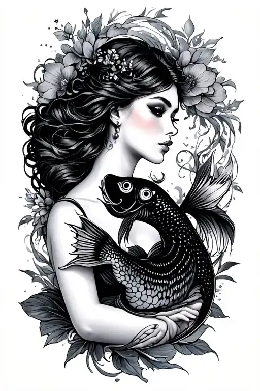 Pisces Pin Up Girl