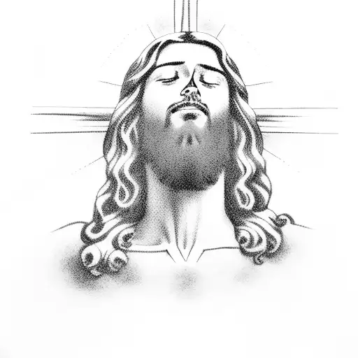 Jesus Praying To The Sky