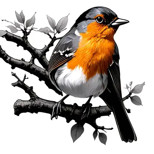 Robin Sitting In Branch