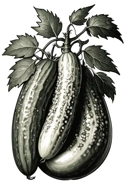 Tomato Vine With Cucumber