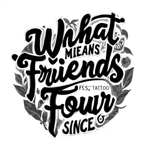 The Text Fsf What Means Friends Since Four