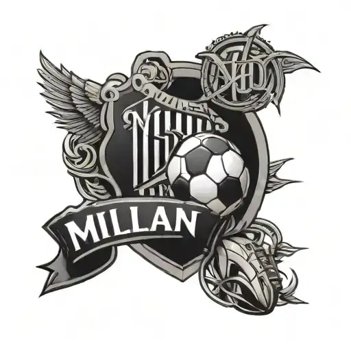 Milan Football With Writing