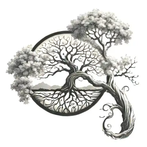 Tree Of Life Tattoo Circle Surrounding