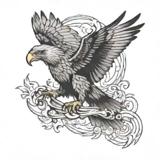 Wedge Tale Eagle Flying