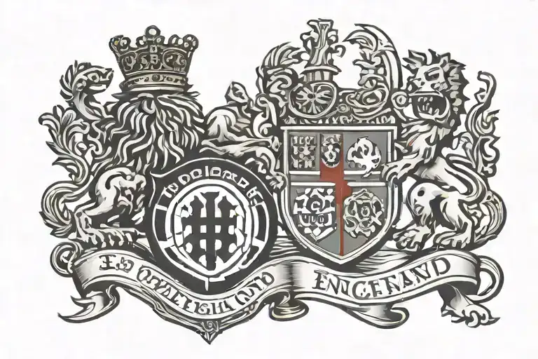 England Football Association Badge Components Wrap Around