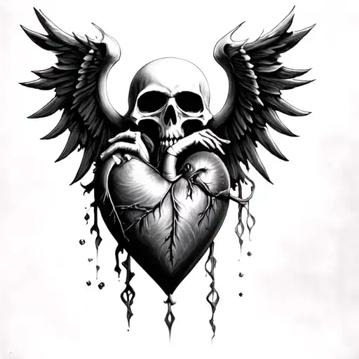 Grim Reaper Sacred Heart Hyper Realism