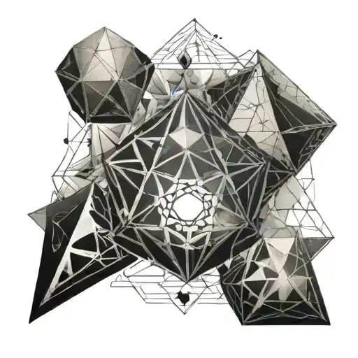 Geometric Patterns Alchemic Symbols Dodecahedron Sun Pyramids