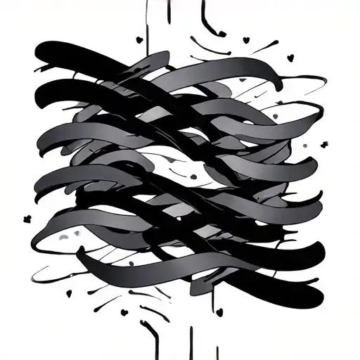 Black Out Bands Alternating With Lines