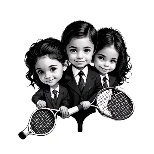 Lawyer Tennis Three Kids