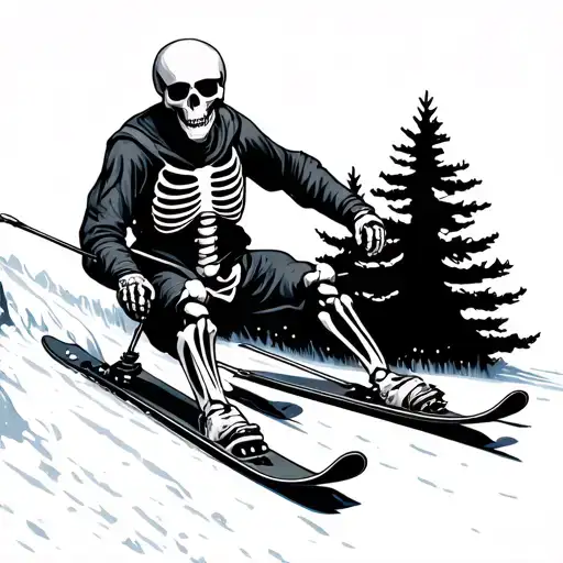 Skiing Skeleton