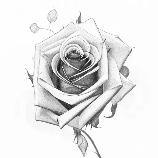 A Black And Grey Rose Intertwined With A Blooming Sunflower