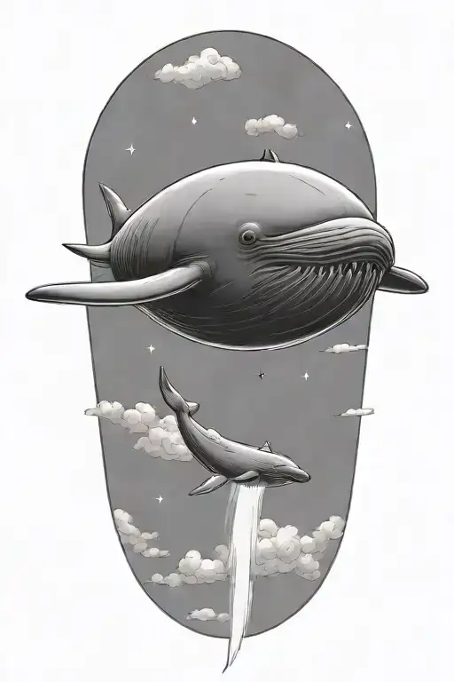 Smiling Half Sperm Whale Half Thermonuclear Missile Falling Through The Atmosphere