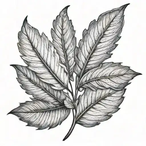 Thin Detailed Leaf Wrist Band