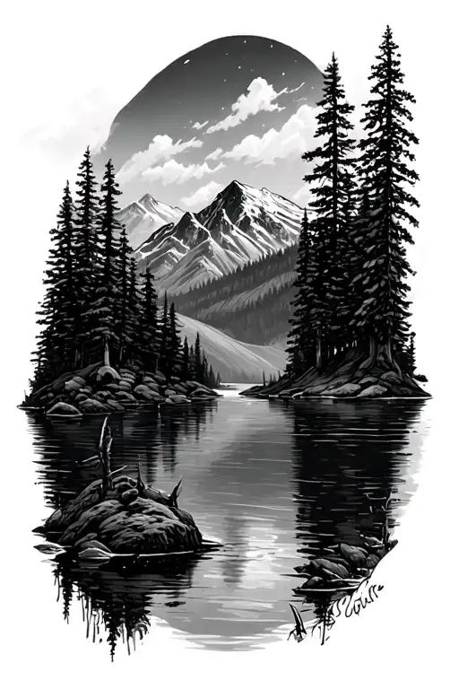 Forest Mountain Lake