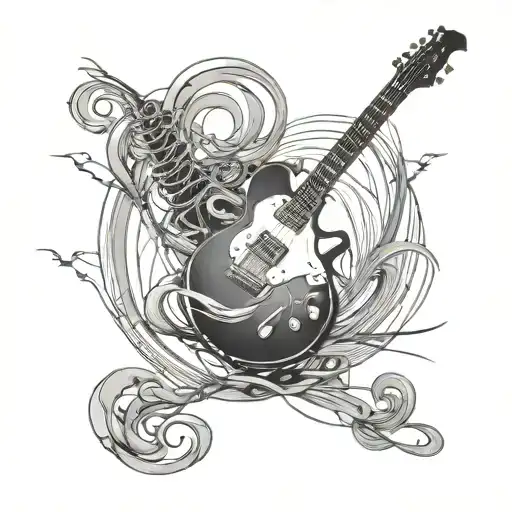 Pulse Line Turning Into Guitar Strings