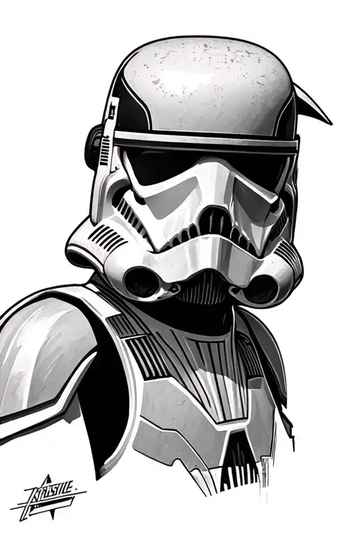 Star Wars Clone Trooper With Skull Engraved