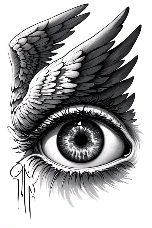 Biblically Accurate Angel Eye With Wings