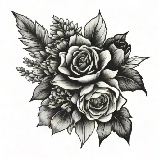 Flower Bouquet Of Birth Flowers