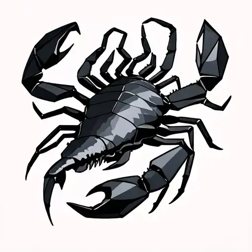 Scorpio Minimalist Geometric Polygon