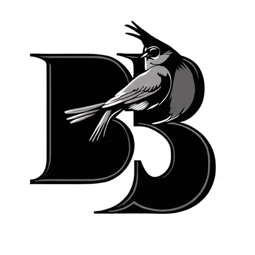 Bird Made Out Of B Letters