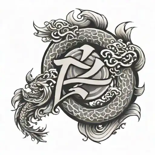 Japanese Word Kaizen Symbol