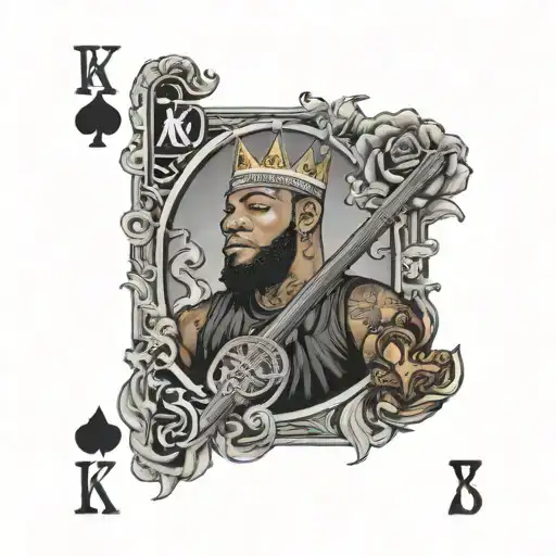 King Card Featuring Lebron James Hetfield Solid Black