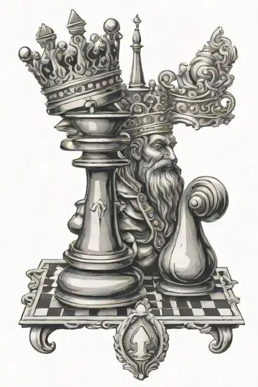 Chess King With Pawn