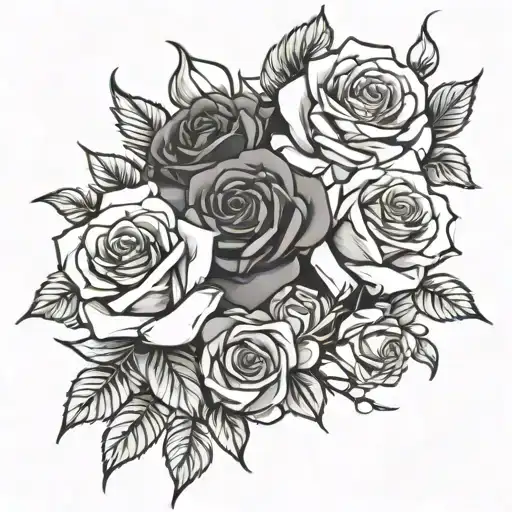 Roses And Angel Flowers Blooming