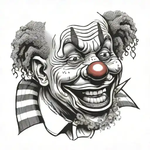 African American Hip-hop Clown Honking His Nose