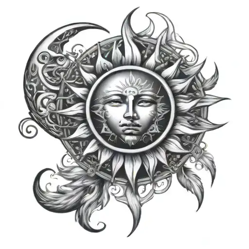 Dreamcather Sun And Moon Surrounded