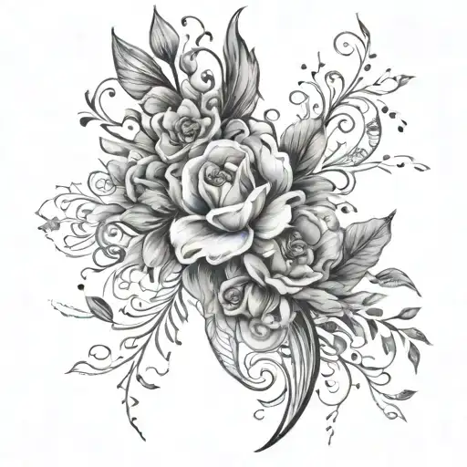 Floral Wrap Around Forearm