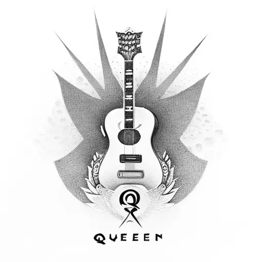 Queen Logo Guitar